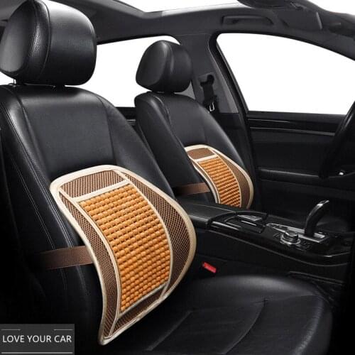Car lumbar support lumbar cushion summer breathable four seasons general purpose wooden bead car office use