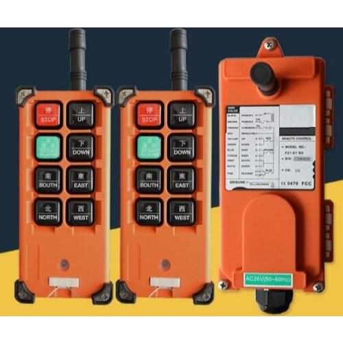 Free Shipping F21-E1B 24V 2PC transmitter 1PC receiver Motor control button Hoist crane remote control wireless radio Uting
