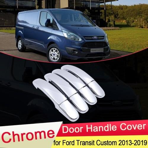 For Ford Transit Custom 2013 2014 2015 2016 2017 2018 2019 Luxuriou Chrome Door Handle Cover Trim Car Set Styling Accessories