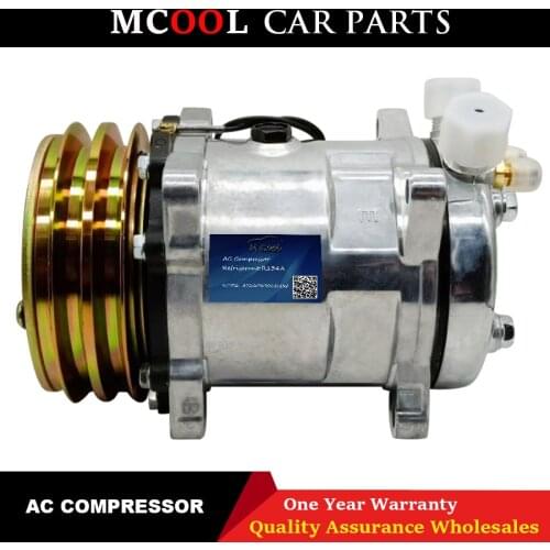 FOR SANDEN 508 SD508 COMPRESSOR AC Sanden 5h14 12V 24V 2 Groove V Belt Pulley Tractor Excavator Heavy Duty Truck