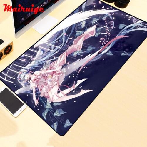 Singing Girl Anime Mouse Pad Computer Desktop Pad Large Gamer Keyboard Mousepad Gaming Accessories Kawaii PC Laptop XXL Desk Mat