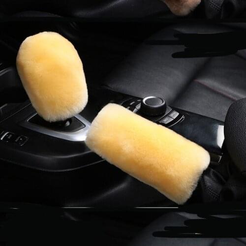 Gear Shift Collar Cover Car Handbrake Grips Hand Brake Covers Parking Brake Car Accessories for Mitsubishi ASX/Outlander/Lancer