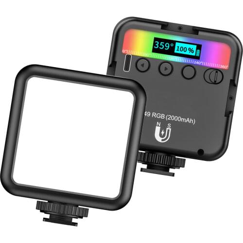 Ulanzi Lamp RGB Camera Video LED Light Photography 2500K-9000K Dimmable CRI95+Built-in Battery for photo studio