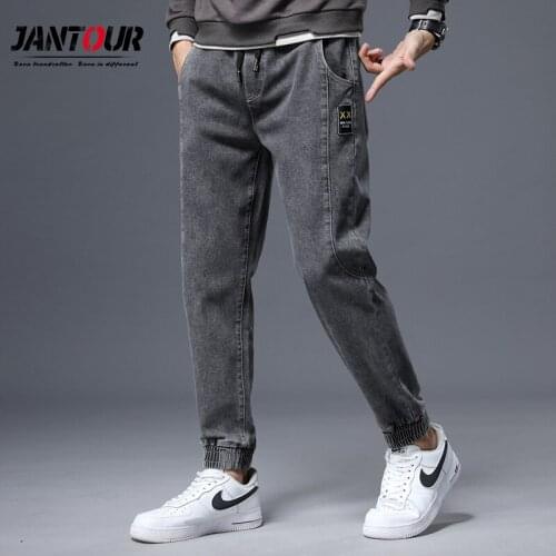 Men Clothing Autumn Winter Gray Men Jeans Ropa De Hombre 2020 Casual Fashion Harem Pants Homens Jeans Trousers Big Size 28-36 38