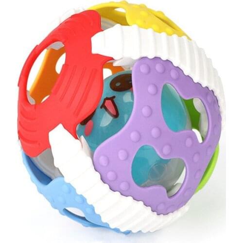 Early education soft Teether balls Soft light Jingle music Toy Intellectual development Baby Rattles Soft bell ball Baby gift