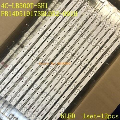 New 12pcs/Kit LED strips for 50 TV 4C LB500T SH1 PB14D519173BL052 001H 4C-LB500T-SH1 PB14D519173BL052-001H