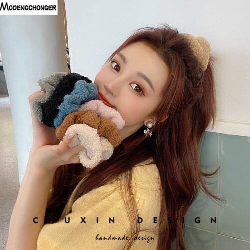 Lambswool Large Intestine Hair Circle Meatball Hair Ring Hair Scrunchies Wild Hair Ring Girls Ponytail Holder Hair Accessories