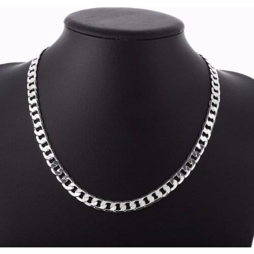 16-24Inch Width 8mm Rock Punk Chains Necklaces Fashion Link Figaro Hip Hop Jewelry For Men And Women