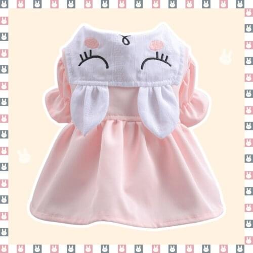 Cute Animal Pet Dress For Dogs Cat Summer Puppy Pink Gray Chihuahua Maltese Clothes Skirt Vestidos Para Perritas Perro Shop