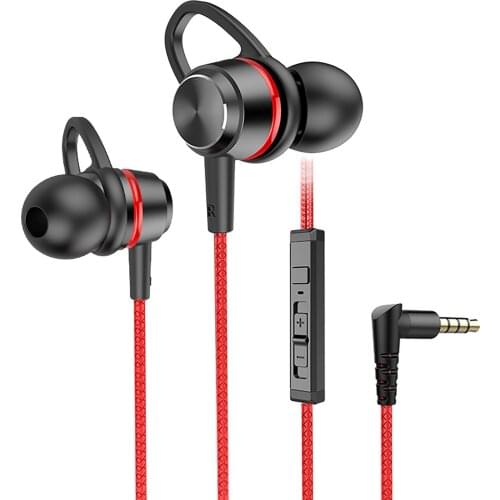 G26 Wired Dynamic 3.5mm Plug In-ear Gaming Earphone with Mic for Phone/Computer