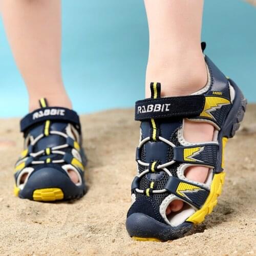 Boy Sandals Sports Shoes for Children Kids Sneakers Summer Sandals Closed Toe Orthopedic Sport Pu Leather Boys Sport Sandals