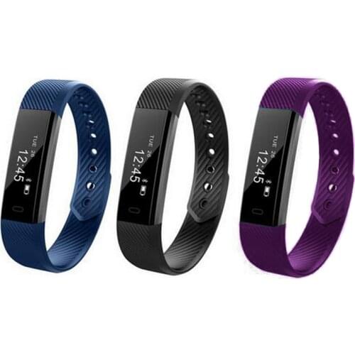 ID115 Smart Wristbands Bluetooth Phone Remind with Sports Fitness Tracker Activity Monitor Alarm Clock Vibration for IOS Android