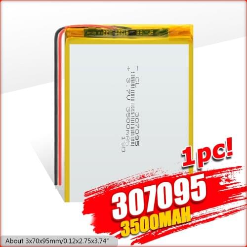 Special offer MP3 speakers Polymer battery 3500 mah 3.7 V 307095 Li-ion battery for dvr,GPS,mp3,mp4,DVD power bank,speaker