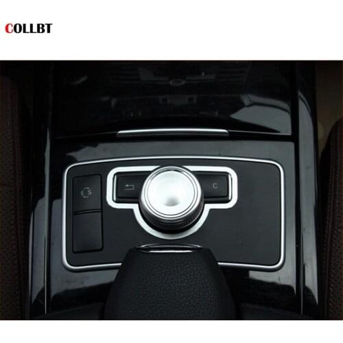 Car-styling Aluminum Center Console Multimedia Switch Button Cover Trim For Mercedes Benz C E GLK CLS Class W204 W212 W218 X204