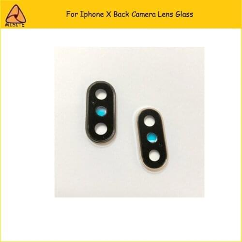 100PCS/LOT Original New Back Camera Lens Glass Cover With Frame Holder For IPhone X 10 TEN iX Rear Camera Glass Frame Holder