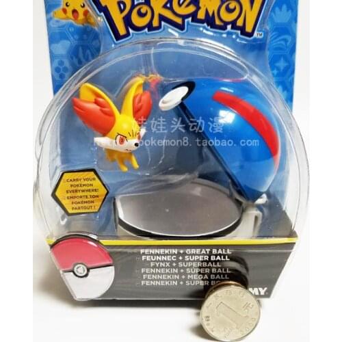 TAKARA TOMY Genuine Pokemon MC Pikachu Chespin Fennekin Froakie Poke Ball Cute Action Figure Model Toys