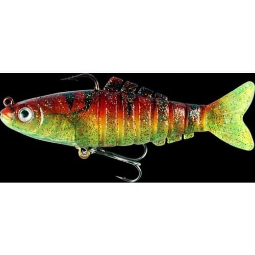 Sinking Anti-Corrosion Wobblers 8 Segments Fishing Lure Soft Bait 17G/9CM Bionic Multi-Section Swimming Soft Lure Fishing
