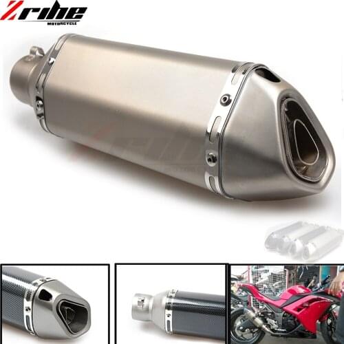 Motorcycle Exhaust Universal Muffler Motorbike 51mm Inlet Exhaust For Suzuki DL1000 V-STROM DL650/V-STROM GSX1250 F/SA