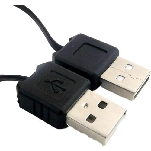 5x USB 2.0 A Male to USB 2.0 A Male Plug Male to Male Extension Retractable Connector USB Cable Black