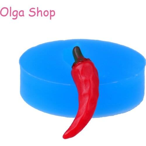 VYL020 29.6mm Chilli Pepper Silicone Mold for Fondant, Cake Decorating, Resin, Clay, Candy, Gum Paste, Chocolate, Food Safe