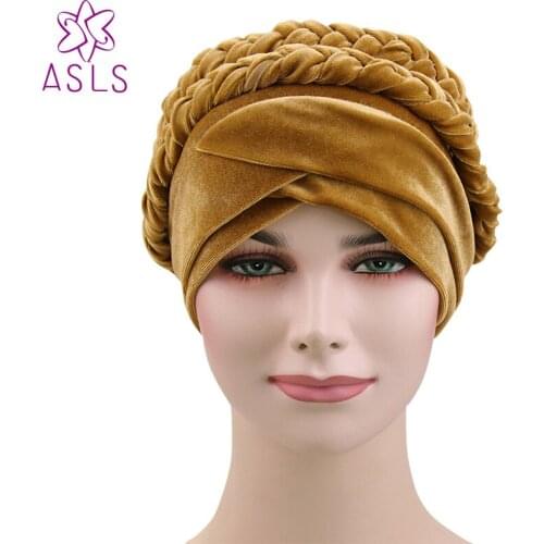 New Women Hot Style Velvet Turban Cap Chemotherapy Hat Bandana Headscarf Ladies Hair Accessories Free Shipping
