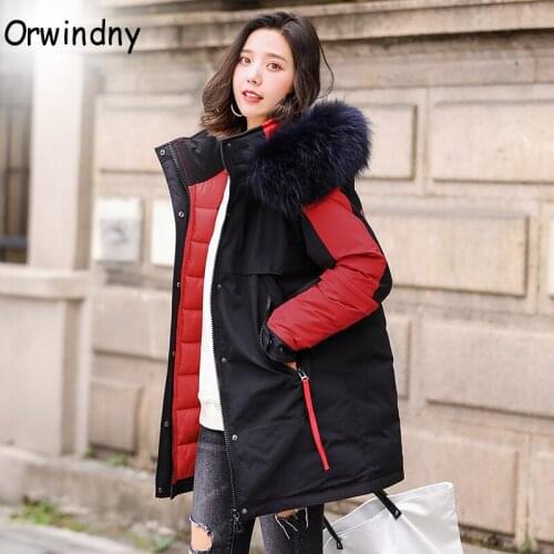 Winter Jacket Women Military industry Coats Plus Size M-5XL Hooded Splice Thick Warm Parkas Cotton Padded Jacket Female Orwindny