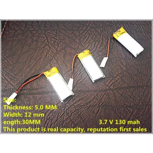 10 PCS free shipping 051230 501230 130MAH BT150 Bluetooth Headset 3.7V lithium polymer battery 37V
