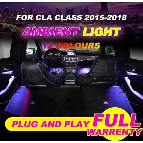 12 Colors Ambient lights for CLA class W117 2015-2018 year interior LED air vents with 12 Colors Ambient light car accessories