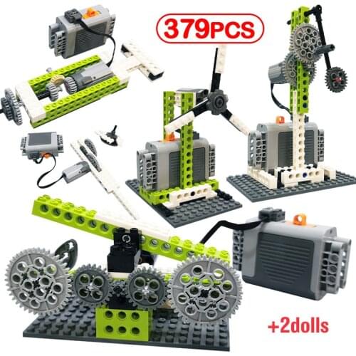 City Electric Technical Gear Seesaw Mechanical Windmill Sets DIY Building Block Creator Invention Bricks Toys for Children Gifts