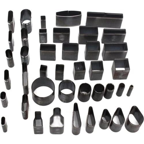 39pcs/set Leather Hole Hollow Cutter Punch Sets Metal Hole Shape Punches Handmade Leather Craft DIY Tool for Phone Holster 2021