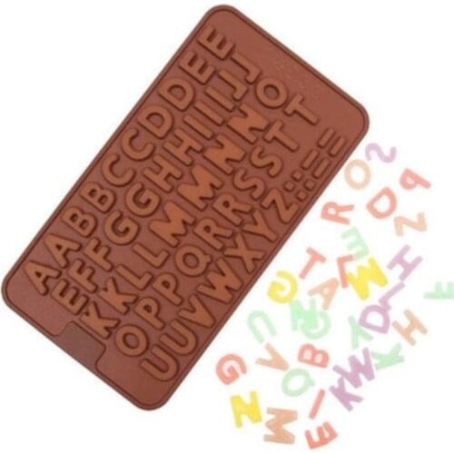 48 Letters Chocolate Mould Silicone Cake Decorating Mold Non-stick Candy Jelly Chocolate Mold Home Kitchen Baking Accessories
