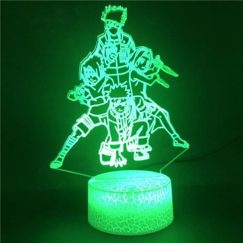 3d Anime Lamp Anime Uzumaki Kids LED Night Light Team 7 Kakashi Hatake Sasuke Uchiha 3d Lamp Dropshi Child Bedroom Decor