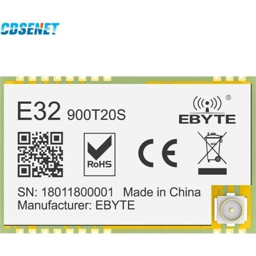 SX1276 UART LoRa Wireless Module 868/915MHz E32-900T20S Long Communication Range 20dBm 5.5Km Transparent Transmission Mode IoT