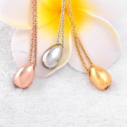 Stainless Steel Tear Drop Cremation Urn Necklace Memorial Jewelry for Ashes Keepsake Unisex Design Ashes Pendant