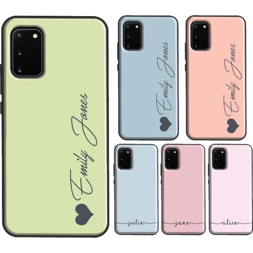 Personalised Custom Name Pastel Tones Fundas For Samsung Galaxy S21 Ultra S20 FE S8 S9 S10 Note 10 Plus 9 Note 20 Ultra Case