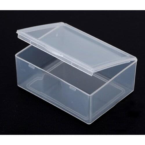 Hot 5Pcs/lot Plastic Transparent With Lid Storage Box Collection Coin Jewelry Case Store Clear Container Wholesale