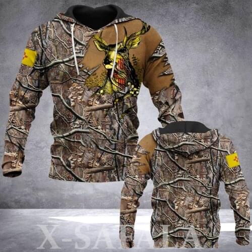 New Mexico Animal Skull Countrty 3D Printed Hoodie Man Female Zipper Pullover Sweatshirt Hooded Jersey Streetwear Tracksuit2