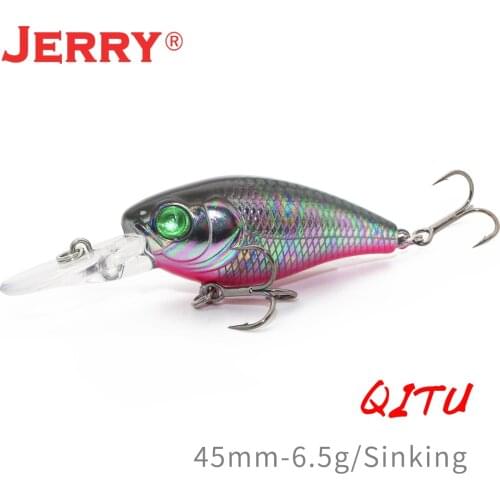 Jerry Artificial Minnow Plastic Bait 50mm Sinking Plug Wobbles Crankbait Floating Jerkbait Bass Pike Fishing Tackle