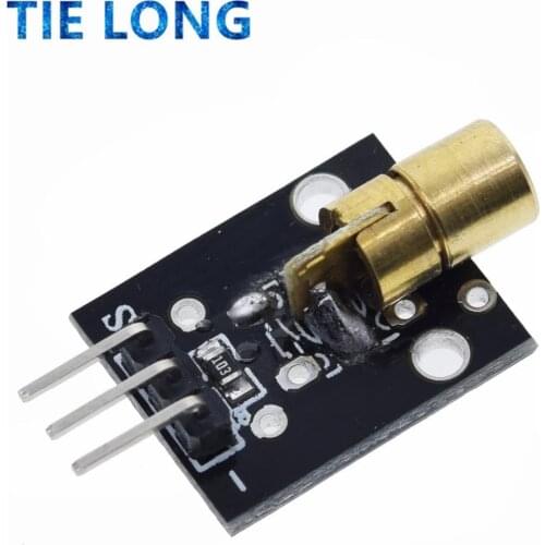 1PCS KY-008 650nm Laser sensor Module 6mm 5V 5mW Red Laser Dot Diode Copper Head for Arduino