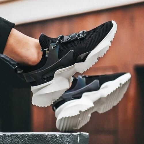 Summer Massive Sneakers Men Sports Shoes Sport Mens Running Shoes 2021 Black Walking Tennis Male Fitness Training Sneakrs E-824