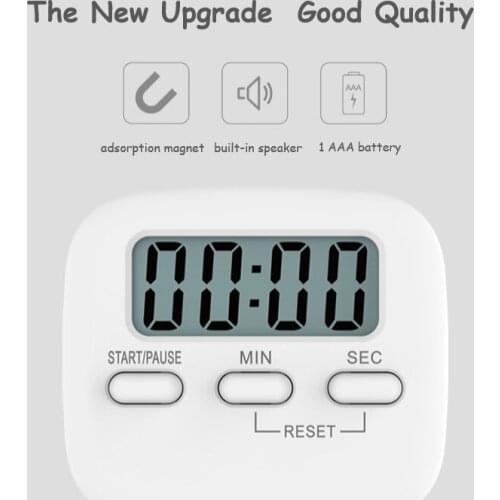 1PC Home LCD Digital Kitchen Timer Magnetic Backing Stand Countdown Alarm Big Digits Loud Alarm For Cooking Baking Sports Timer