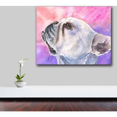 Fashion Oil Painting French-Bulldog-6 wall art Canvas Painting For Living Room Home Decoration Oil Painting Wall Art Picture