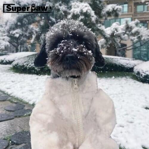 Fashion Pet Dog Fur Coat Winter Warm Jacket Hoodie Clothes For Small Medium Dogs Schnauzer French Bulldog Chihuahua Pug YHC51