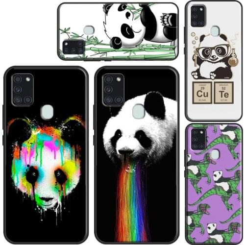 Cartoon Panda Cover Case For Samsung A32 A52 A72 A12 A42 A21S A20e A11 A31 A51 A71 A10 A30S A40 A50 A70