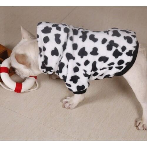 Leopard Print Dog Clothes Pet Hoodies Jacket Coat For Cat Outfit Winter Warm Pet Clothing Pet Costume For Dog Cat French Bulldog