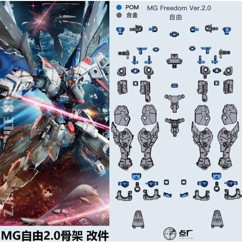 PFS02 MG 1/100 Freedom Gundam 2.0 JUSTICE GUNDAM PROVIDENCE GUNDAM Alloy Framework Accessories Metal Parts Action Toy Figures
