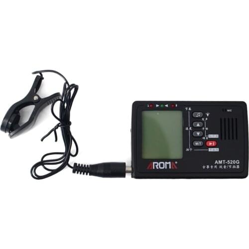 AROMA AMT-520G Portable Guzheng tuner Metronome Tuner and Tone Generator 3 in 1 for Twelve equal laws Guzheng Mic