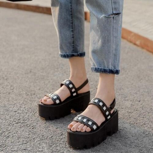 Women shoes block heels summer womens shoes 2021 Sandals platform shoes open toe heels Female Footwear Summer Sandals