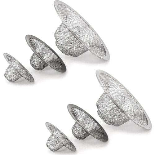6pcs Kitchen Bathroom Sink Mesh Strainer Stainless Steel Large Medium and Small Kitchen Sink Filter Strainer Stopper Sink Mesh