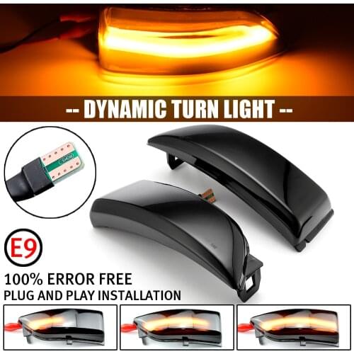 Pair Dynamic LED Side Rearview Mirror Indicator Light Turn Signal Light Lamp for Ford Everest 2015-2019 Ranger T6 Raptor Wildtra